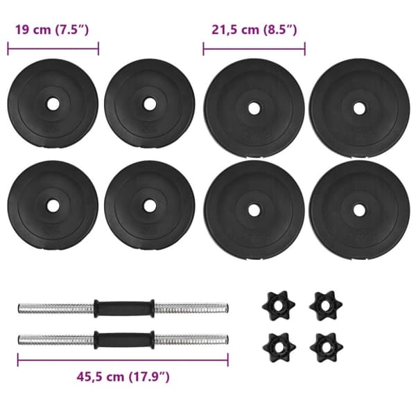 vidaXL Manualsett 14 deler 20 kg