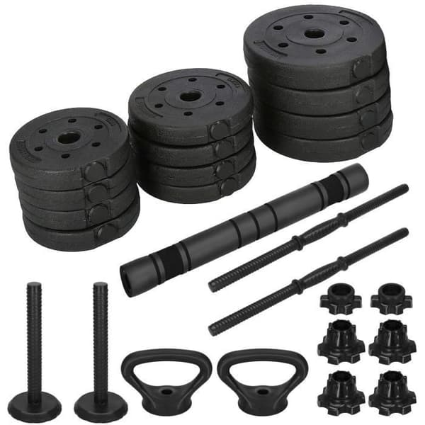 Hantelset - SPRINGOS - 20 kg - Justerbara hantlar - Cabriolet Kettlebell - Set med 2 delar
