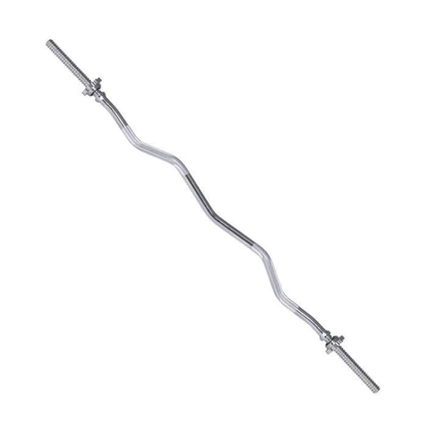 Curl bar SZ 120 cm - SPRINGOS - Kromat stål - Max. 140 kg - Halkfri - Ergonomisk