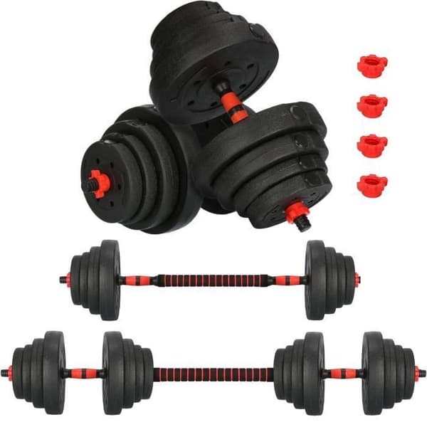 Set med justerbara hantlar - SPRINGOS - 40 kg - Ergonomiska handtag - Konektor inkluderad - Mixad Set med justerbara hantlar - SPRINGOS - 40 kg - Ergonomiska handtag - Konektor inkluderad - Mixad