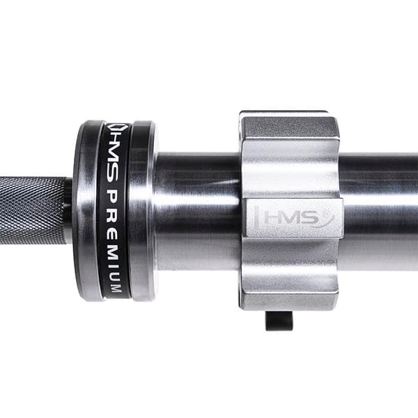 GO901 OLYMPIC BAR 20KG 2200MM HMS PREMIUM + ZG1500 SILVER LOCK KÄFTKLÄMMER (2 st)