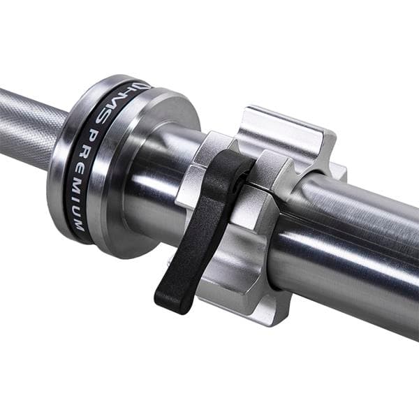 GO901 OLYMPIC BAR 20KG 2200MM HMS PREMIUM + ZG1500 SILVER LOCK KÄFTKLÄMMER (2 st)