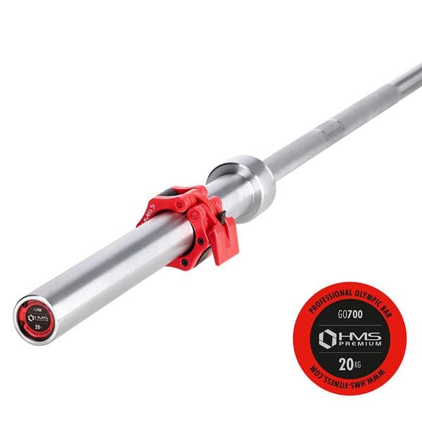 GO700 + ZG1000 RED CLAMP OLYMPIC BAR 20KG 2200MM HMS