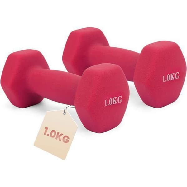 Hantelset Hantlar i Neopren - Ospecificerad - 1KG - Hexagonal Design - Halkfria - Lätta att Rengöra