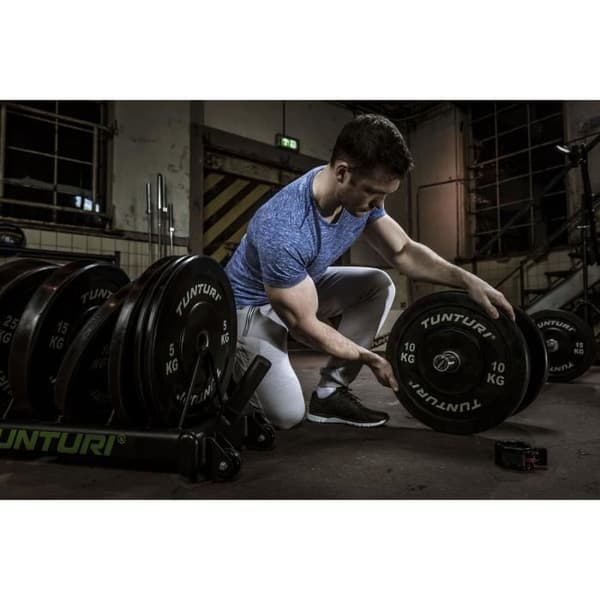 Bumper Plate för Styrketräning Tunturi - 5kg - Svart - Gummi och Stål