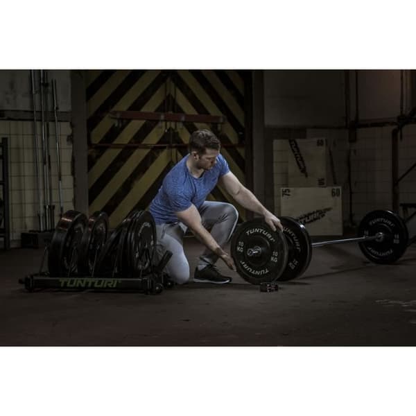 Bumper Plate för Styrketräning Tunturi - 5kg - Svart - Gummi och Stål