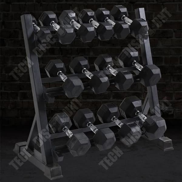 TD® Hex Hantel Män och Dam Gym Hushållshall 2,5 kg Armmuskelplätering Hantelutrustning -svart