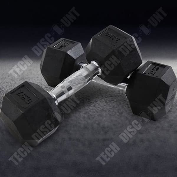 TD® Hex Hantel Män och Dam Gym Hushållshall 2,5 kg Armmuskelplätering Hantelutrustning -svart