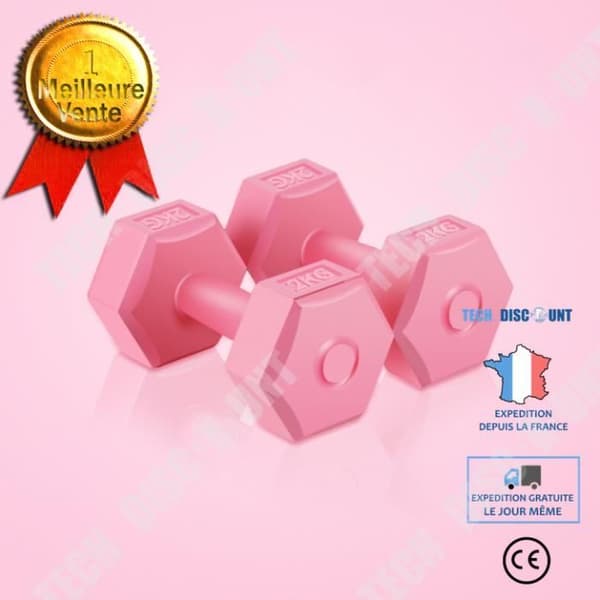 TD® 2*2 kg Hex Hantel Armträning för män för män Hemträningsutrustning