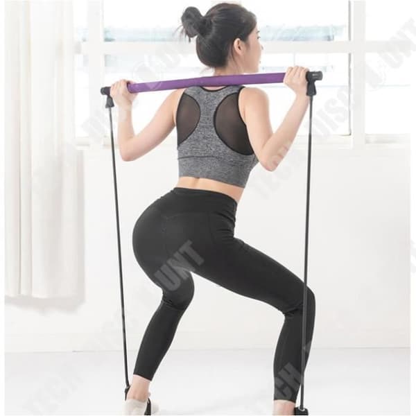 TD® Pilates yoga stick fitness yoga stav bantning dragstång multifunktionell buken bröst expander