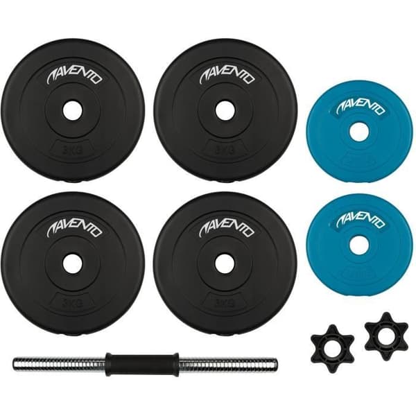 AVENTO HANTEL 15KG MED SYNTETISKA SKIVER