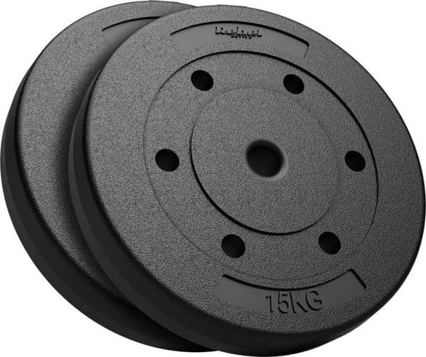 Barre - haltere - vikter Rebel - RBA-2104 - Set med bitumenvikter 2x15kg, hål 31mm, AKTIV