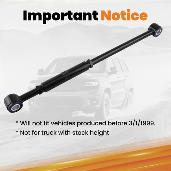 Front justerbar sporstang, passer til Ford F-250 F-350 Excursion, justerbar længde 29,92 - 33,85 tommer.