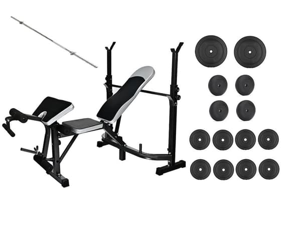 Painopenkkisetti painoilla ja tankolla - yhdistelmäsetti 60 kg