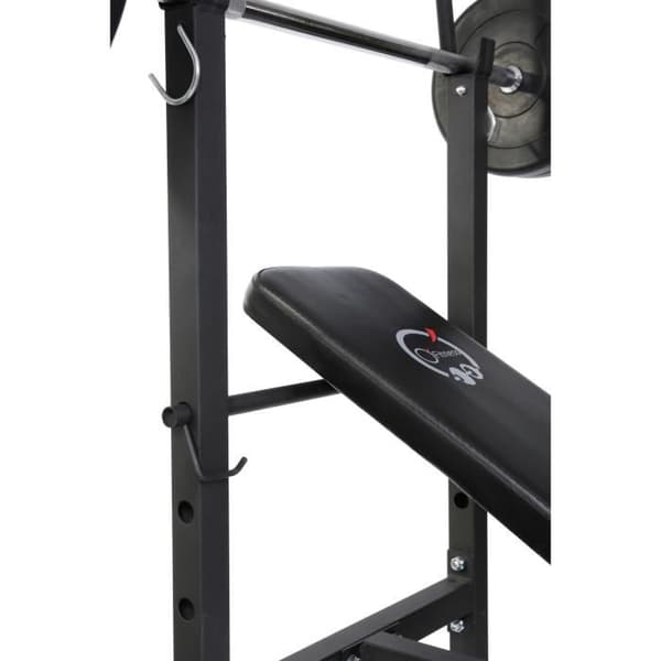 Viktbänk med stång + 20 kg vikt ingår - O'Fitness - Perfekt för fysisk aktivitet hemma