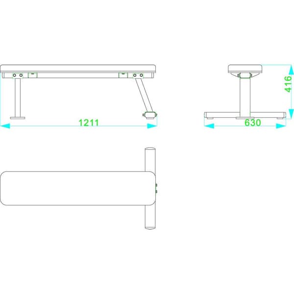 Dkn Technology Flad Bænk F2g Flat Bench Sort