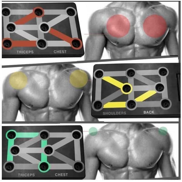 Multifunktions hopfällbar Push Up Board Bodybuilding Board - Märke - Modell - Blå - Vuxen