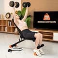 Miniatyrbild 4 av 4: CITYSPORTS Fällbart träningsbänk, Svart. fitnessbänk, multifunktionell, justerbar, träningsbänk med remmar, säte
