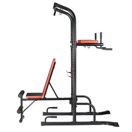 Mångsidig hemgym bänk för styrketräning, armhävningar & mer - Ekologiskt läder, Justerbar