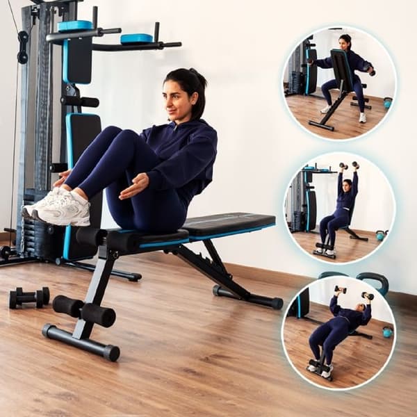 Styrketräningsbänk - Drumfit - SetUp 7000 - Fällbar - Justerbar 7 nivåer - Nejsbar 180 grader