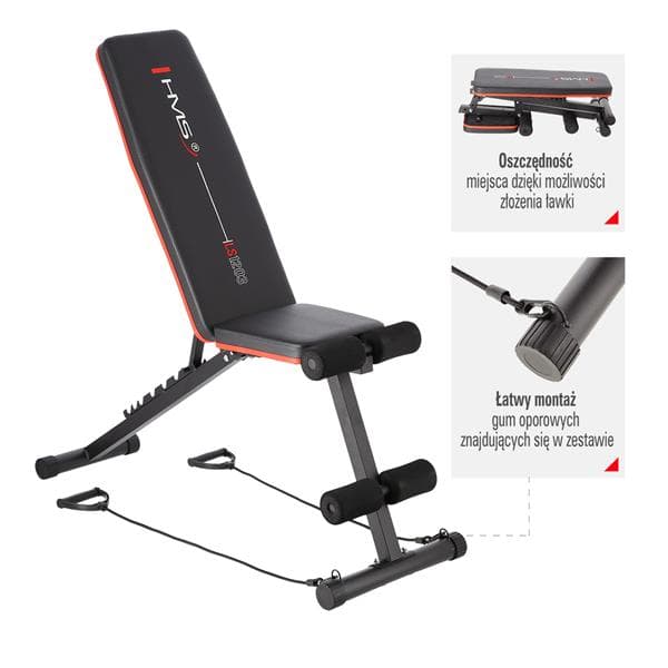 LS1203 HMS FOLDBAR BARBELL BÆNK