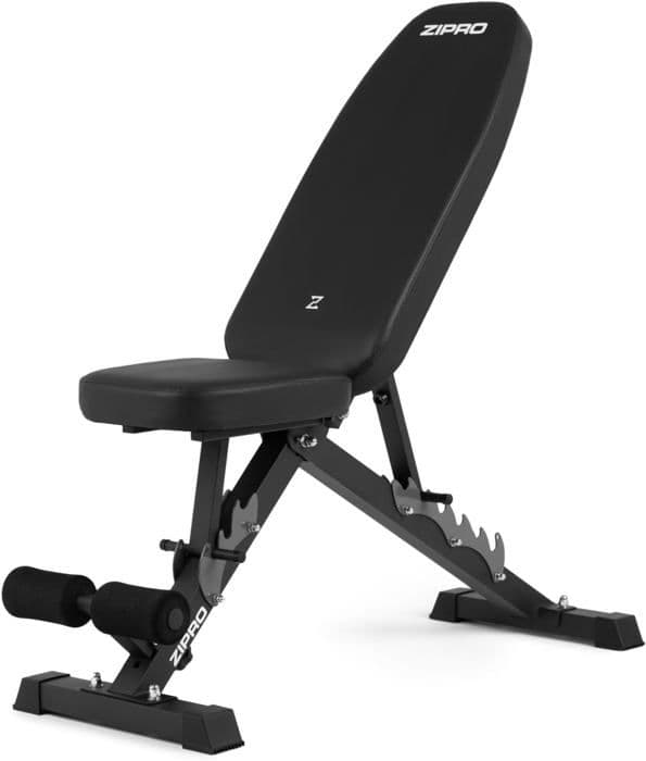 Zipro mångsidig hopfällbar viktbänk för bänkträning - fitnessträning, mage och mantlade hantlar