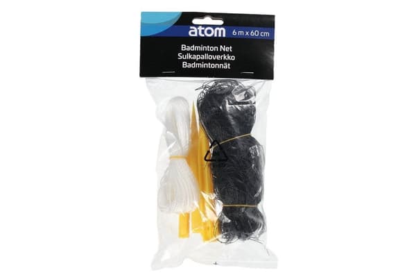 Atom Badmintonnet officiel størrelse 6 mx 60 cm