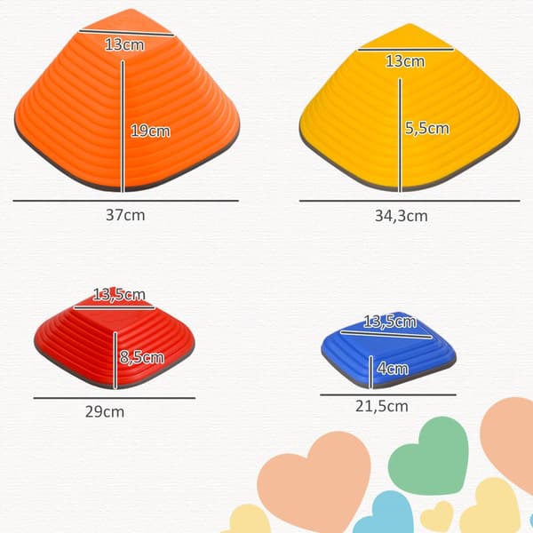 Tasapainottavat kivet, Jokikivet, 21,5P x 21,5L x 4K cm - 37P x 37L x 19K cm, Monivärinen