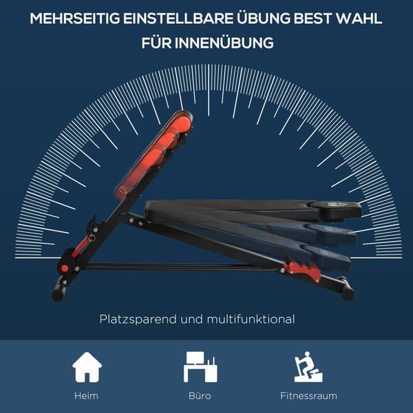 Justerbar Dumbbell Bænk, Multi, 64x146x73.5-85 cm, Sort