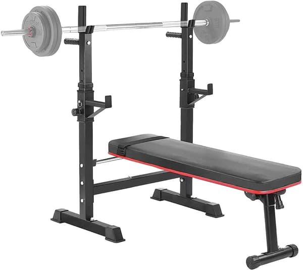 Multifunktionel Vægtbænk, Justerbar Vægtstativ, Sammenklappeligt Design, Maksimal Belastning 200 kg