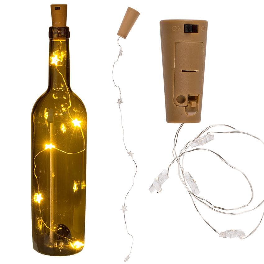 2-Pack - Ljusslinga för Flaskor / LED-ljus med Kork - LED