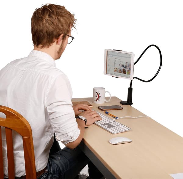 Holder for Nettbrett & Mobil / iPad - Fleksibel Arm Bordholder