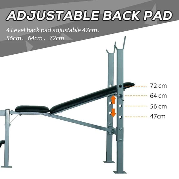 Rootz Trainingsbank - Multifunktionsvægtbænk - Træningsbænk - Justerbar vægtbænk - Fitnessudstyr - Rack-sort - 165 X 68 X 114 Cm