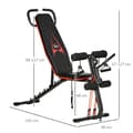 Miniatyrbild 3 av 5: Rootz Viktbänk - Justerbar träningsbänk med elastiskt rep - Sit-up bänk för hemmaträning - 6 nivåer - Lutning på ryggstödet - Vikt upp till 150 kg - S
