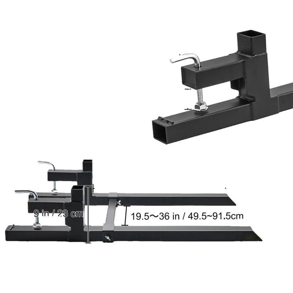 Klemme til pallegafler, 2000 lbs kapacitet, 43 tommer dimensioner,2Klbs ikke justerbar 43in adjustable