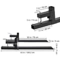Miniatyrbillede 2 af 2: Klemme til pallegafler, 2000 lbs kapacitet, 43 tommer dimensioner,43 tommer ikke justerbar