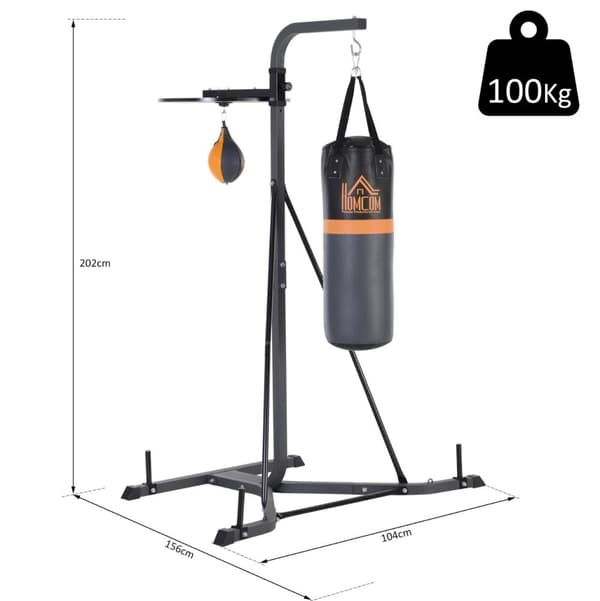Rootz nyrkkeilysäkin pidike - Nyrkkeilysäkkiteline - Nyrkkeilysäkillä - 100 KG - Teräs - 104 x 156 x 202 cm