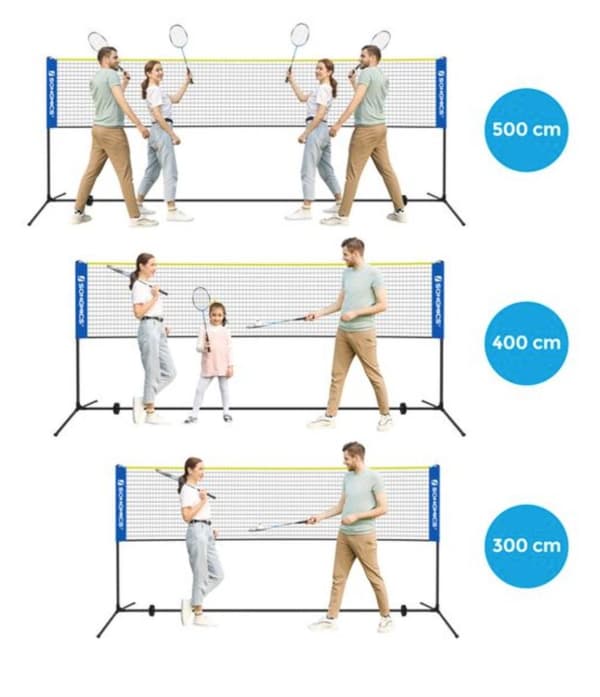 Rootz sulkapalloverkko - Lentopalloverkko - Tennisverkko - Sininen - Keltainen - Metalli - Muovi - Kantolaukku - Säädettävä - 500 x 103 x 155 cm