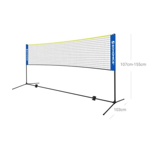 Rootz sulkapalloverkko - Lentopalloverkko - Tennisverkko - Sininen - Keltainen - Metalli - Muovi - Kantolaukku - Säädettävä - 500 x 103 x 155 cm