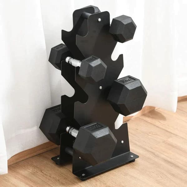 Rootz 15KG Single Rubber Hex käsipaino - Kuusikulmaiset käsipainot - Pyörretetty kahva - Urheilu kuusiokolopainosetit - Painonnostoharjoitus - Koti -