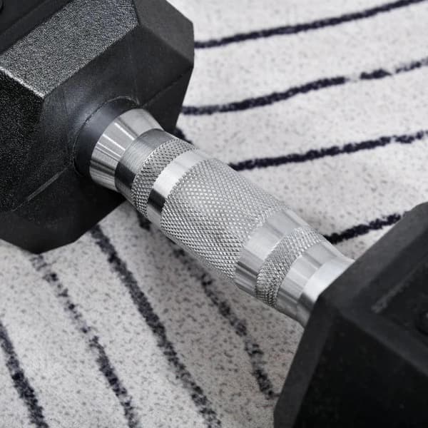 Rootz 2x10 kg kuusikulmaiset käsipainot - Kumikäsipaino - Pyörretetty kahva - Urheilu kuusikulmaiset painosarjat - Painonnostoharjoitus - Koti - Kunto