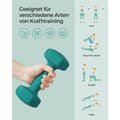 Pikkukuva 4 / 7: Rootz 2-osaiset käsipainot - Käsipainot - Valurauta - Neopreenipinnoite - Voimaharjoittelu - Kompakti koko - Ergonominen kahva - Tummanvihreä - 20 cm