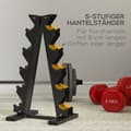 Miniatyrbild 4 av 10: Rootz SPORTNOW Hantelställ - Viktställ - Hantelhållare - Utrymmesbesparande design - Hållbar konstruktion - Skyddsegenskaper - 35cm x 33cm x 66cm - St