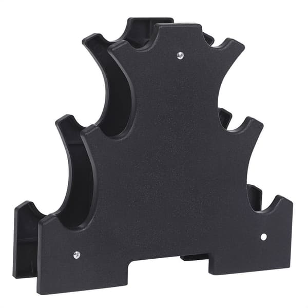 Rootz Home Gym Hantelset - Fria vikter - Styrketräning - Gjutjärn med vinyl - 6 hantlar + Stativ - 2 kg x 1 kg, 1,5 kg, 2 kg