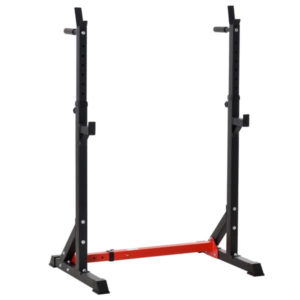 Rootz justerbart vægtstangstativ - Vægtløftningsstativ - Gymnastikudstyr - Understøtter 150 kg - 77-122W x 66D x 121-171H cm
