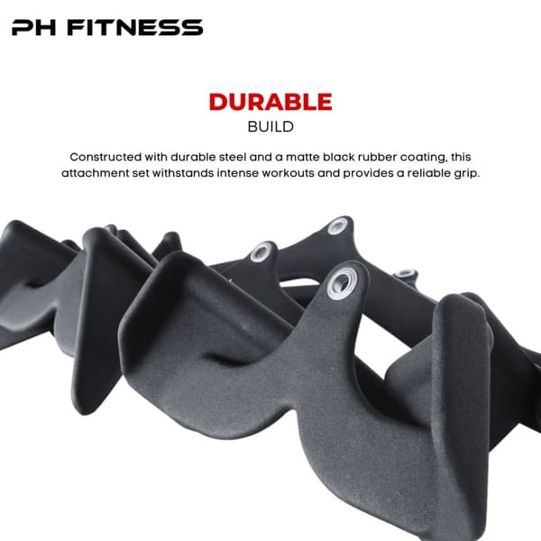 PH Fitness Multi Grip Fästeset – 5 Grepp för Lat & Roddträning i Hemmagym