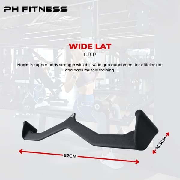 PH Fitness Multi Grip Fästeset – 5 Grepp för Lat & Roddträning i Hemmagym