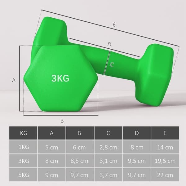 Rootz -håndvægtssæt med rack - Vægtsæt - Fitnessvægte - Rumbesparende - håndvægt: 14x6x6, 19.5x8.5x8.5, 22x9.7x9.7cm - Rack: 42x10x30cm