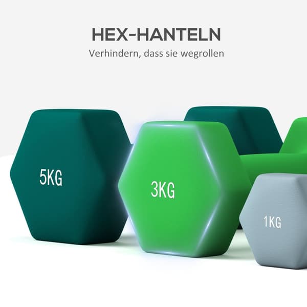 Rootz -håndvægtssæt med rack - Vægtsæt - Fitnessvægte - Rumbesparende - håndvægt: 14x6x6, 19.5x8.5x8.5, 22x9.7x9.7cm - Rack: 42x10x30cm