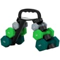 Miniatyrbillede 1 af 11: Rootz -håndvægtssæt med rack - Vægtsæt - Fitnessvægte - Rumbesparende - håndvægt: 14x6x6, 19.5x8.5x8.5, 22x9.7x9.7cm - Rack: 42x10x30cm